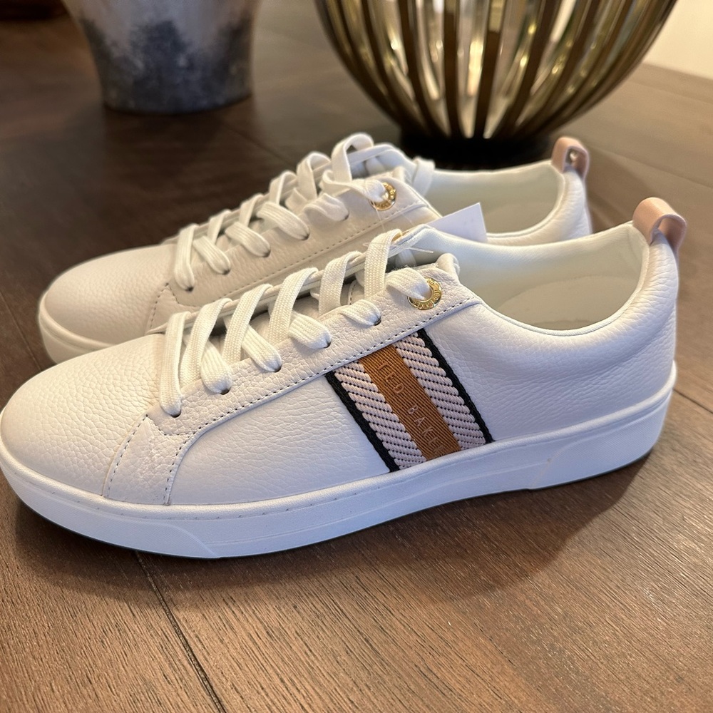 Ted Baker London Bailey Icon White Leather Sneakers